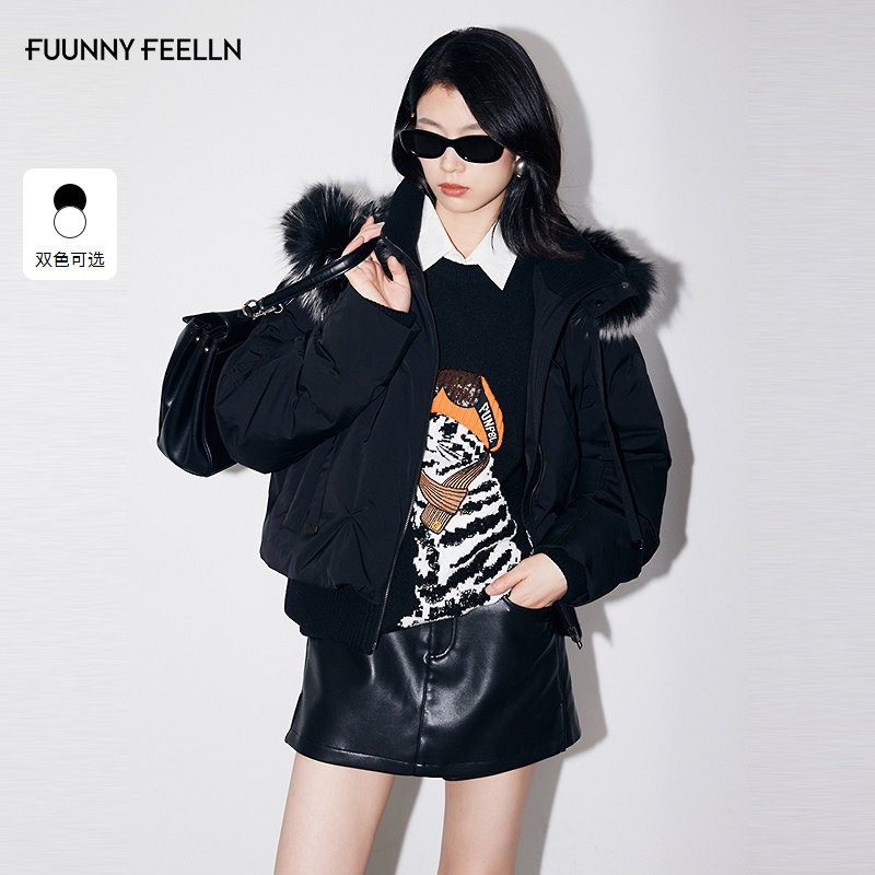 FF仿佛羽绒服女2025冬季新款毛领连帽短款泡芙鸭绒面包服外套,女装/女士精品,羽绒服,淘宝优惠券,粉丝福利购,淘宝优惠卷