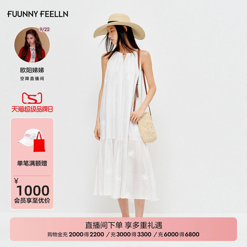 【原野诗意】FF仿佛无袖连衣裙图片