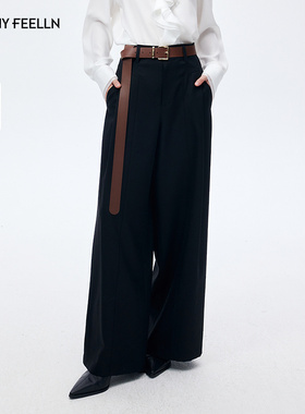 FF仿佛阔腿裤女2026春季新款休闲裤垂感宽松百搭显瘦高腰长裤