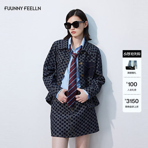 FF仿佛牛仔衬衫外套女