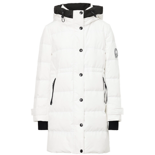 【鹅绒服】仿佛冬季中长连帽石墨烯加厚保暖抗寒羽绒