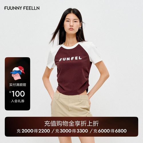FF仿佛休闲插肩袖T恤女
