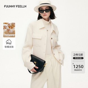 【自配腰带】FF仿佛毛呢大衣女秋冬新款加厚羊毛大衣外套呢子外搭