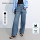 复古做旧水洗流苏100棉牛仔裤 新款 女 女2025年春季 FF仿佛牛仔裤