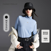 折扣新降 针织衫 扬子羊毛衫 FF仿佛冬季 新款 女高领长袖 上衣