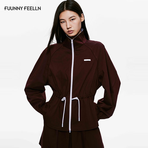FF仿佛休闲抽绳翻领短外套