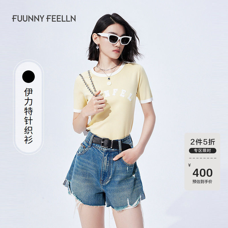 设计感圆领正肩T恤女2025年夏