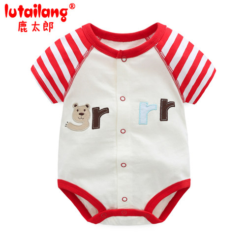 婴儿衣服夏季新生儿夏男包屁衣