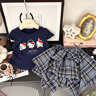 女童夏套装儿童衣服2026夏季新款女宝宝裙子套装巨好看女孩夏装潮