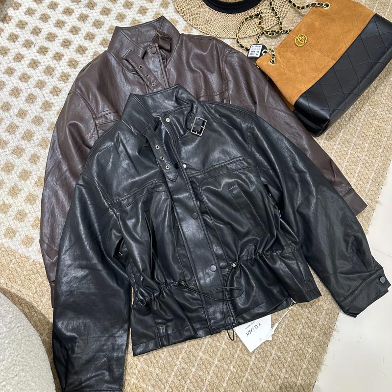 秋季新款立领机车皮衣外套女韩版高腰显瘦短款外套26M0402A