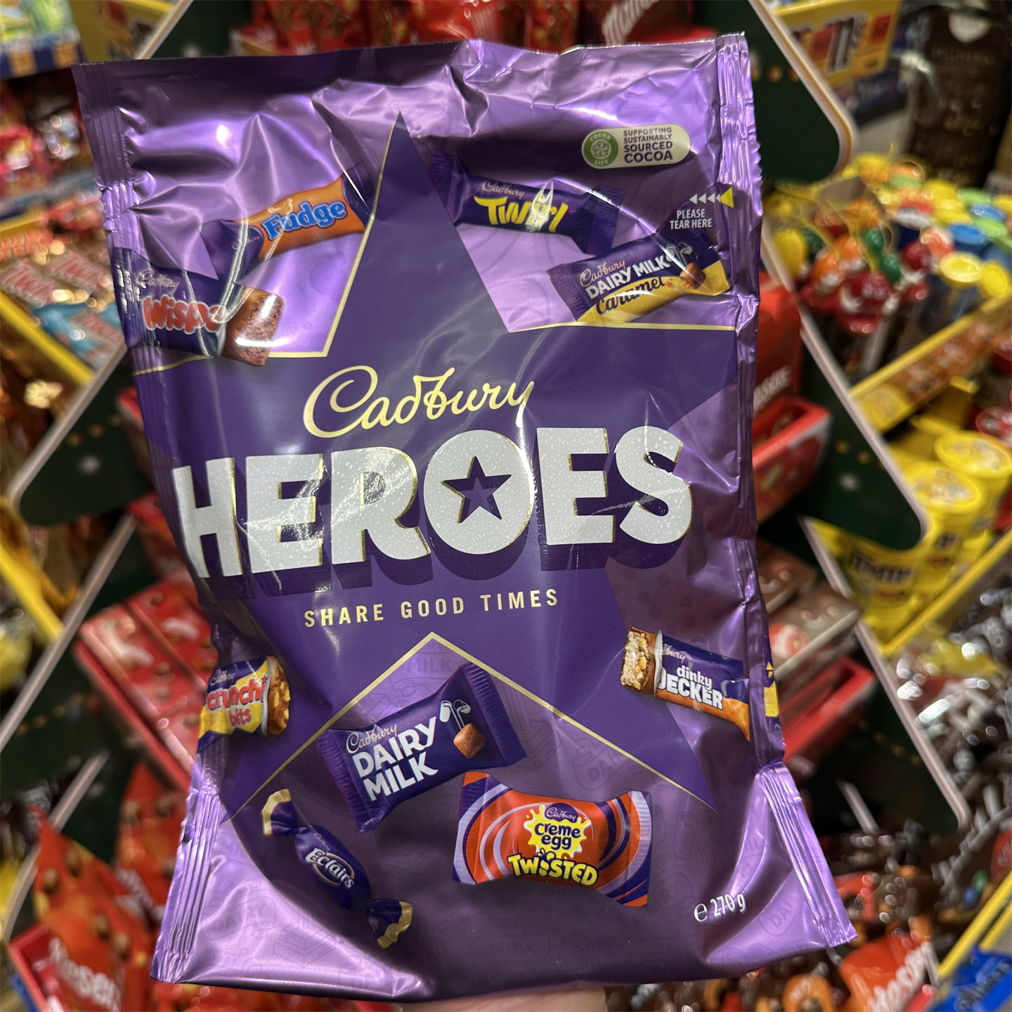 香港代购英国进口吉百利HEROES混合巧克力袋装多口味270g