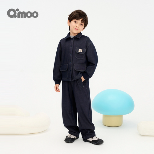 Qimoo男童复古工装牛仔外套