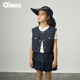 新款 童装 女童时尚 Qimoo淇木25夏季 短款 牛仔马甲QSS2AP231B