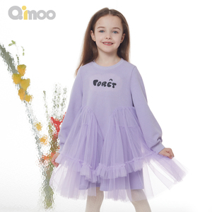 Qimoo淇木商场同款童装女童公主休闲网纱连衣裙QCL1LC115A