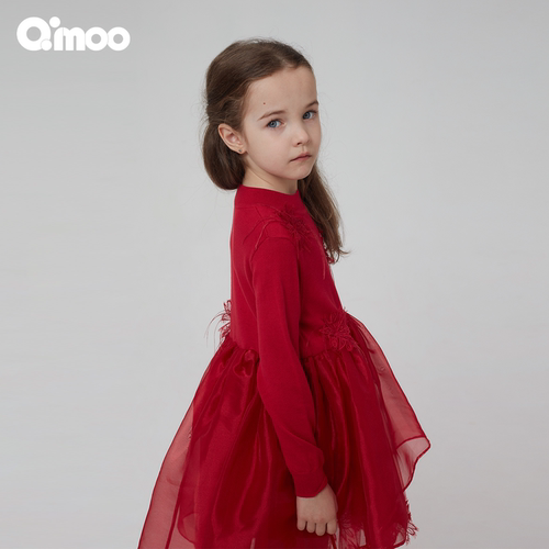 qimoo淇木女童连衣裙春季