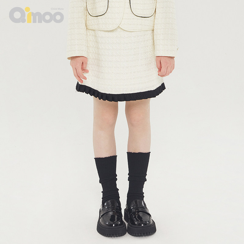 淇木Qimoo秋商场同款女童半身裙学院风条纹短裙子QMT3QW202B,童装/婴儿装/亲子装,半身裙,淘宝优惠券,粉丝福利购,淘宝优惠卷