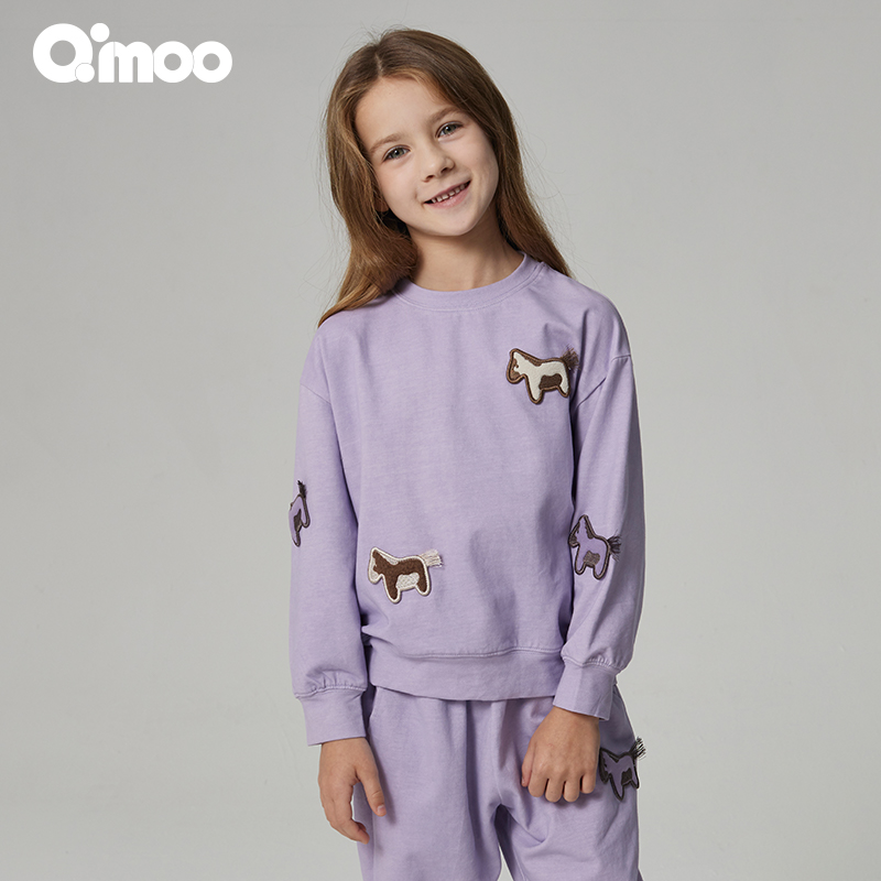 qimoo淇木秋季男女童套头衫