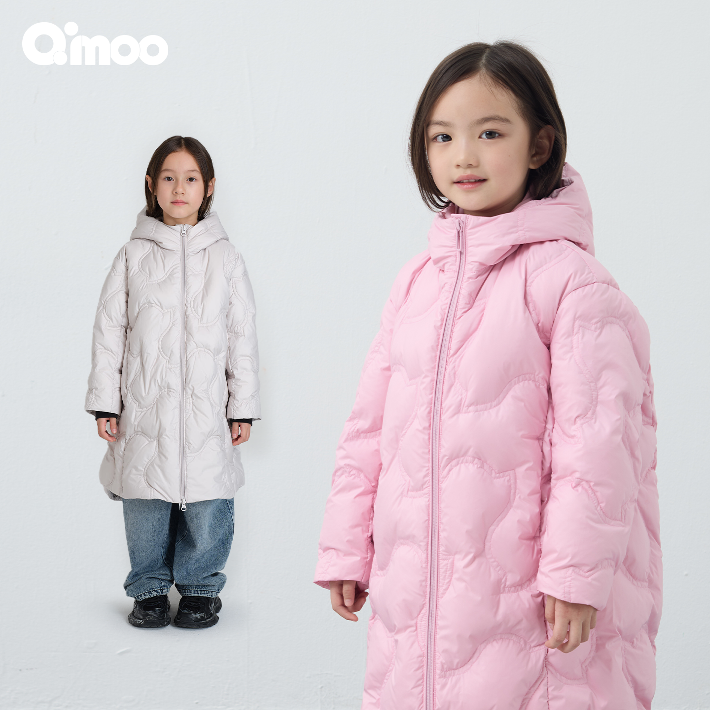 QIMOO淇木女童柔软舒适羽绒服