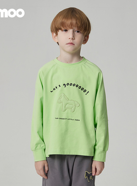 Qimoo淇木秋季新款童装男童宽松休闲长袖套头衫QCL3TC113A