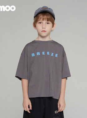 Qimoo淇木夏季新款童装男童宽松休闲短袖T恤QCL2TP321C