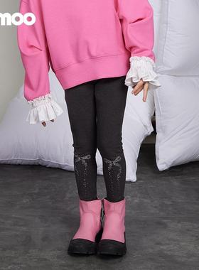 Qimoo/淇木25春季新款童装女童打底修身舒适长裤子QSS1KP239B