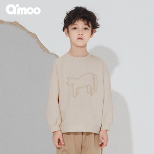 QCL1TC731T 男女童小动物休闲可爱套头衫 Qimoo淇木商场同款 童装