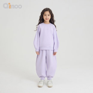 QWM1IP804P 卫衣舒适休闲两件套装 Qimoo淇木26春女童装 新款