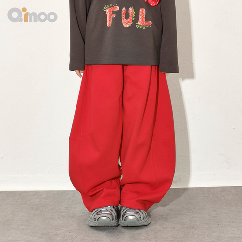 Qimoo淇木26年春季新款【Q粉专属】设计感灯笼裤子QWM1KC102A