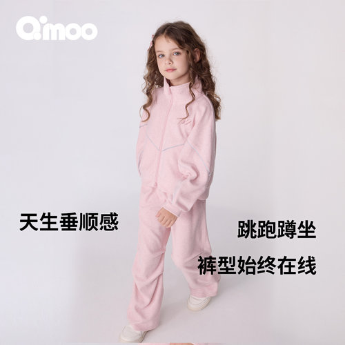 Qimoo淇木秋季款童装女童舒适百搭休闲工装裤QSS3KP212B