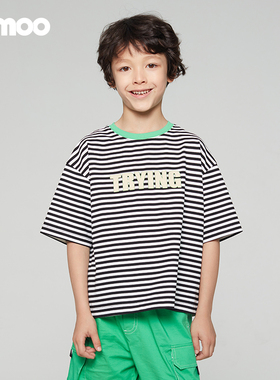 Qimoo淇木夏季新款男童宽松休闲短袖T恤QCL2TC217B