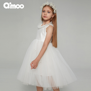 Qimoo淇木夏季新款童装女童商场同款可爱背心连衣裙QCL2LP333C