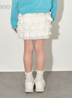 Qimoo淇木26春季新款商场同款女童装纯棉甜美蛋糕裙裤QWM1KP406D