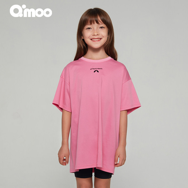 Qimoo淇木夏季新款童装女童甜美可爱短袖连衣裙QCL2LC112A