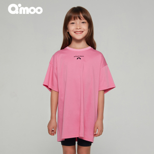 Qimoo淇木夏季 童装 女童甜美可爱短袖 连衣裙QCL2LC112A 新款