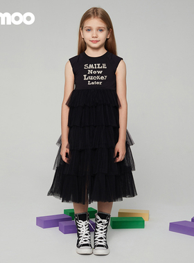 Qimoo淇木夏季新款童装女童甜美可爱背心连衣裙QCL2LC224B