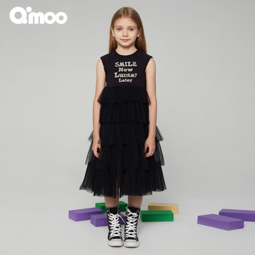 Qimoo淇木女童可爱背心连衣裙
