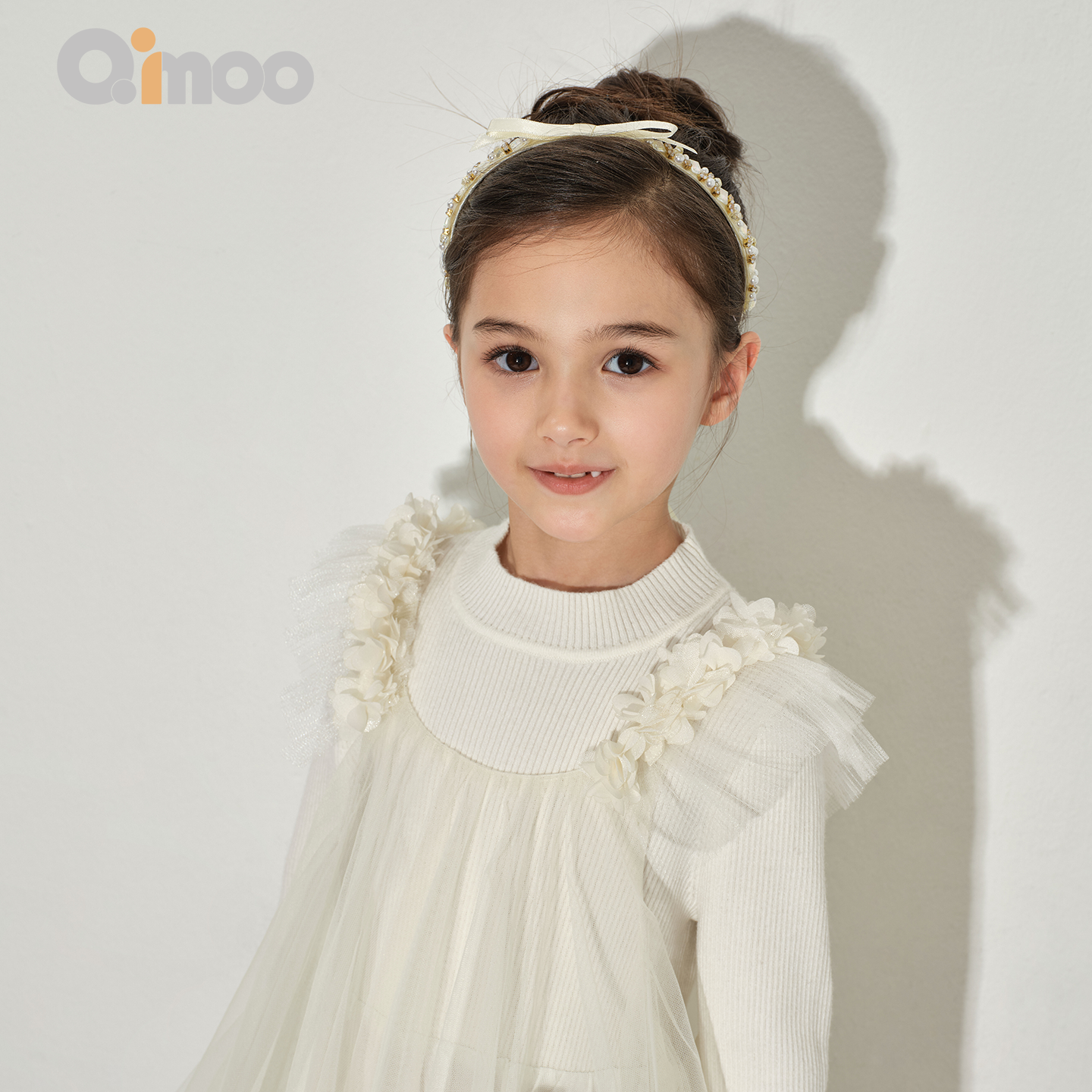 Qimoo/淇木26春季新款女童蝴蝶结珍珠水晶发饰QWM15C162A,童装/婴儿装/亲子装,发饰,淘宝优惠券,粉丝福利购,淘宝优惠卷