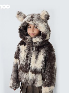 Qimoo淇木25冬季新款童装女童乐园系列外套QSS4WP130A