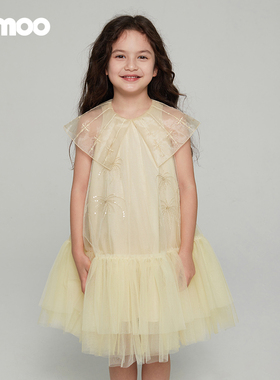 Qimoo淇木夏季新款童装女童公主仙气网纱连衣裙QCL2LP332C