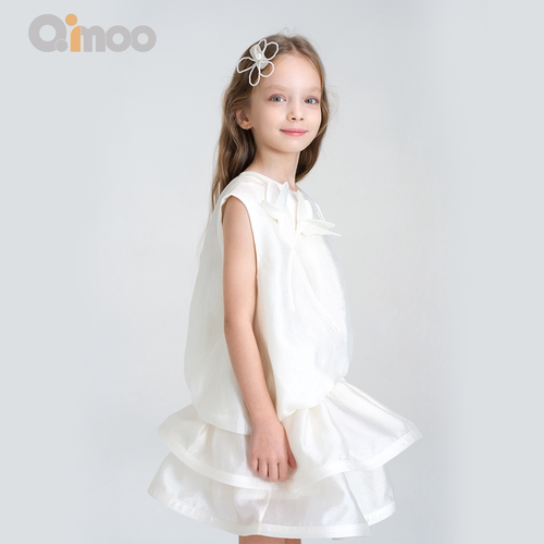 Qimoo女童夏季奢华光泽上衣裙裤