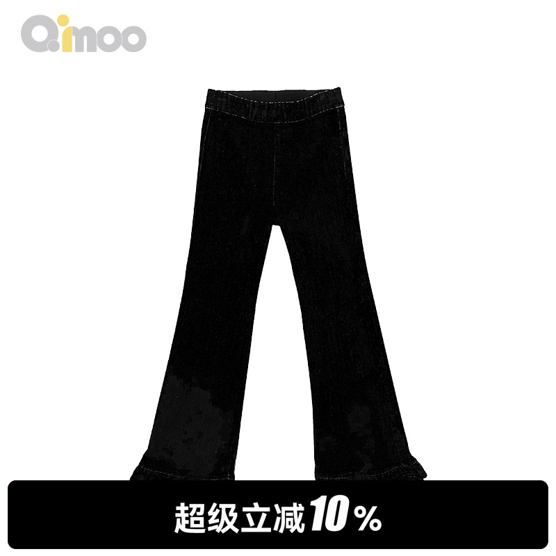 qimoo淇木长裤喇叭裤宽松