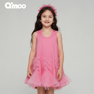 Qimoo淇木24夏季新款童装女童甜美可爱背心连衣裙QCL2LC115A