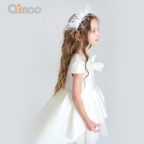 Qimoo女童夏季短袖蓬蓬纱公主裙