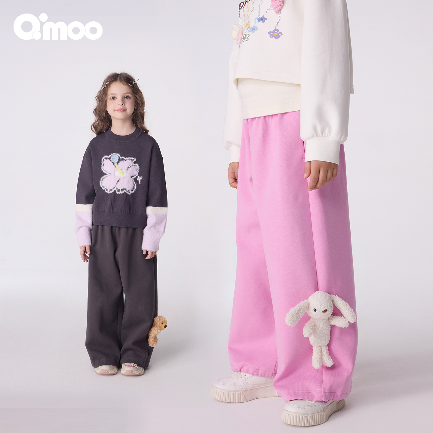 Qimoo淇木25秋新款男女童休闲裤