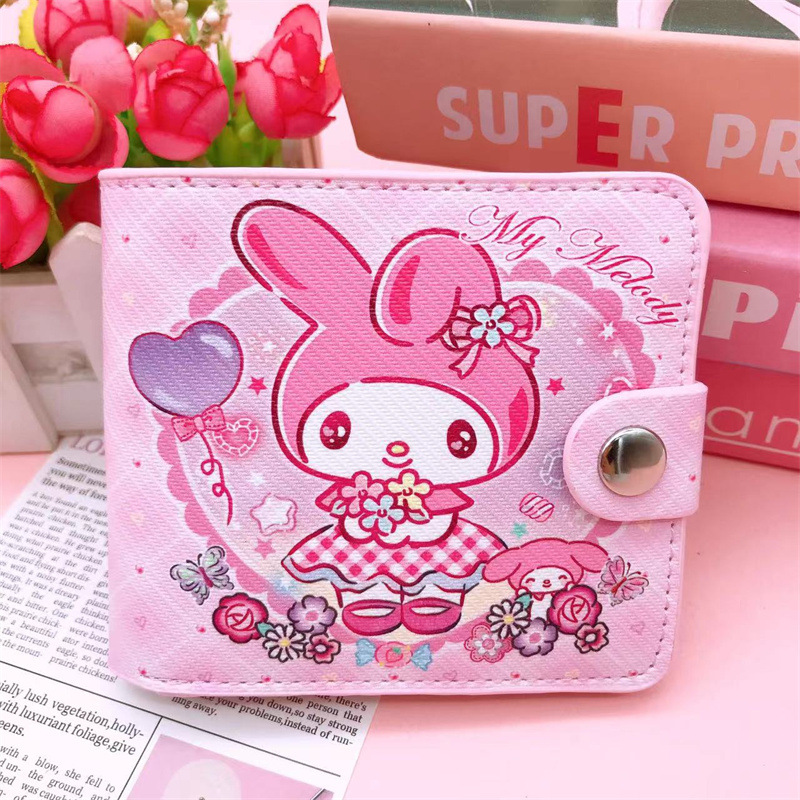 美乐蒂卡通对折钱包软萌可爱