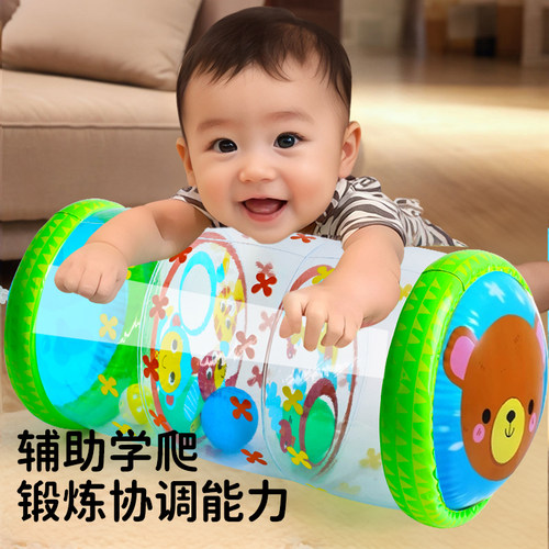 婴儿消耗体力宝宝练习爬行滚筒
