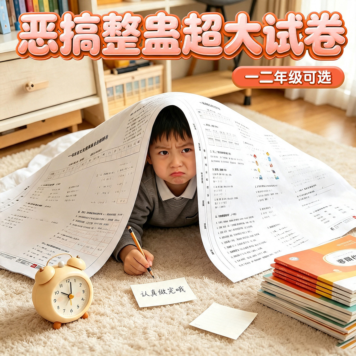 巨无霸试卷整蛊玩具小学生网红爆火的小玩意暑假打发时间抽象恶搞