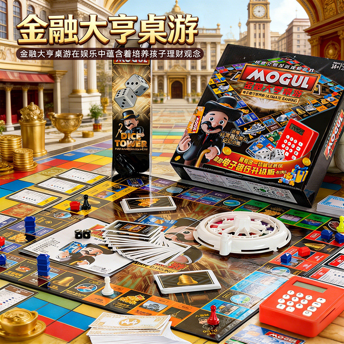 儿童正版大号富翁世界之旅豪华版桌游戏棋盘刷卡中国益智玩具礼物
