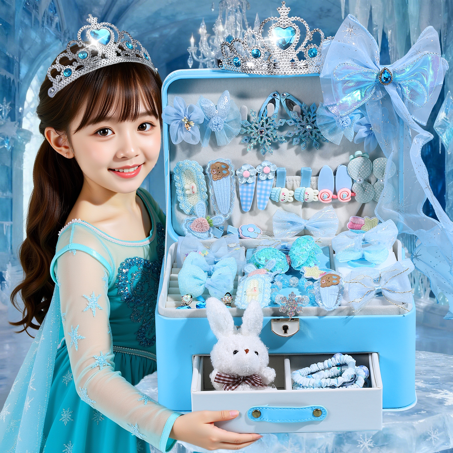 冰雪公主儿童发夹礼盒