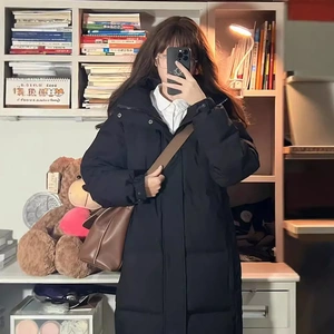 ZTHP羽绒棉服女2024冬装新款加厚棉袄中戏艺考中长款过膝棉衣外套